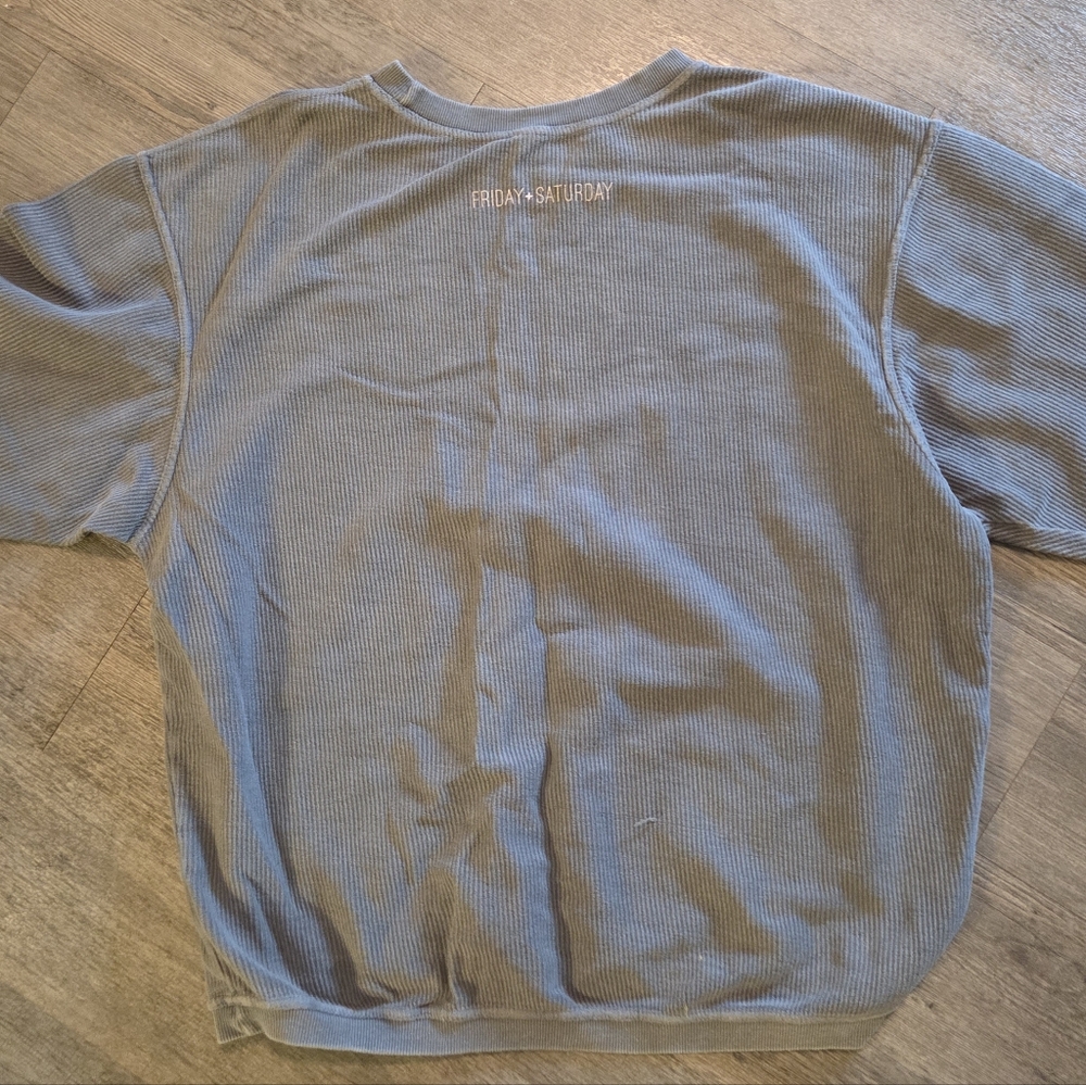 'OUT OF OFFICE' Ribbed Sweatshirt - Picture 6 of 9